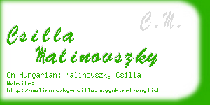 csilla malinovszky business card